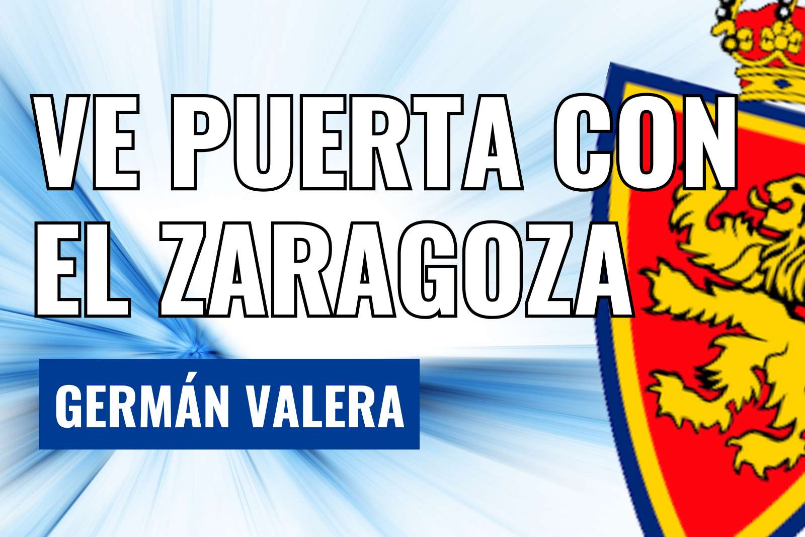 Germán Valera ve puerta con el Zaragoza