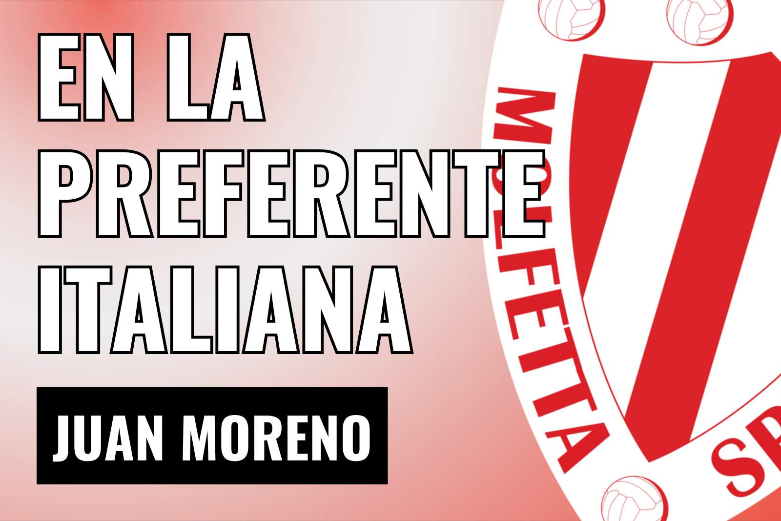 Juan moreno, en la Preferente italiana