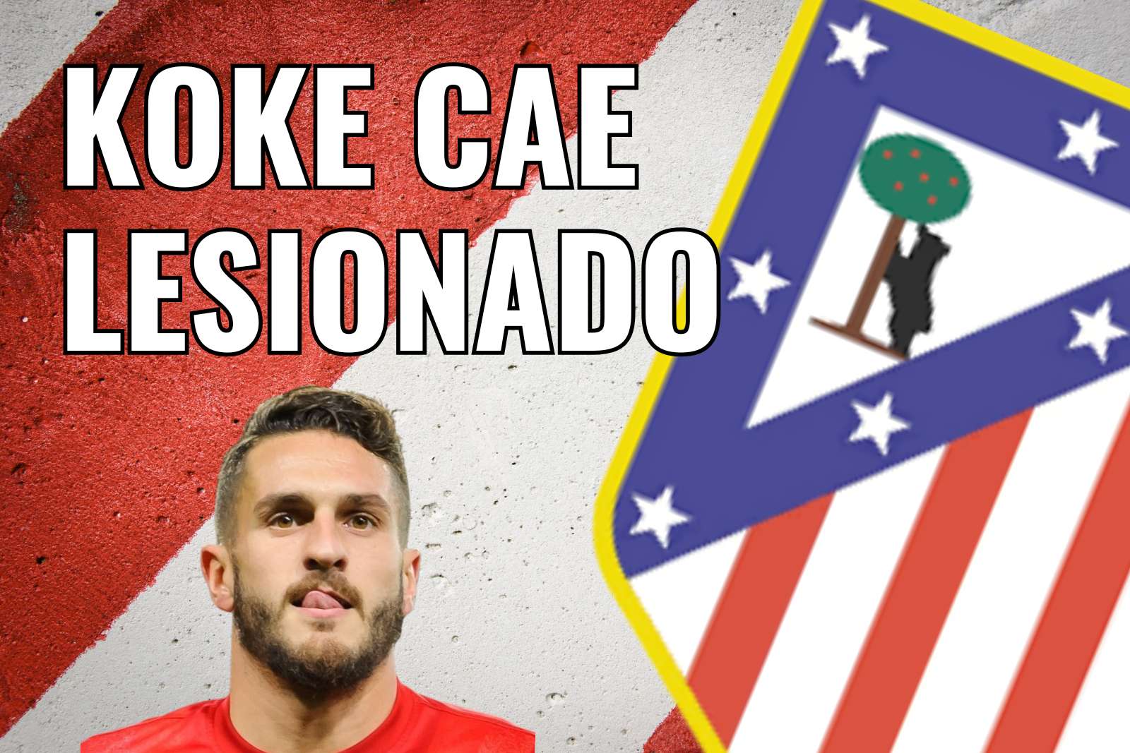 Koke cae lesionado