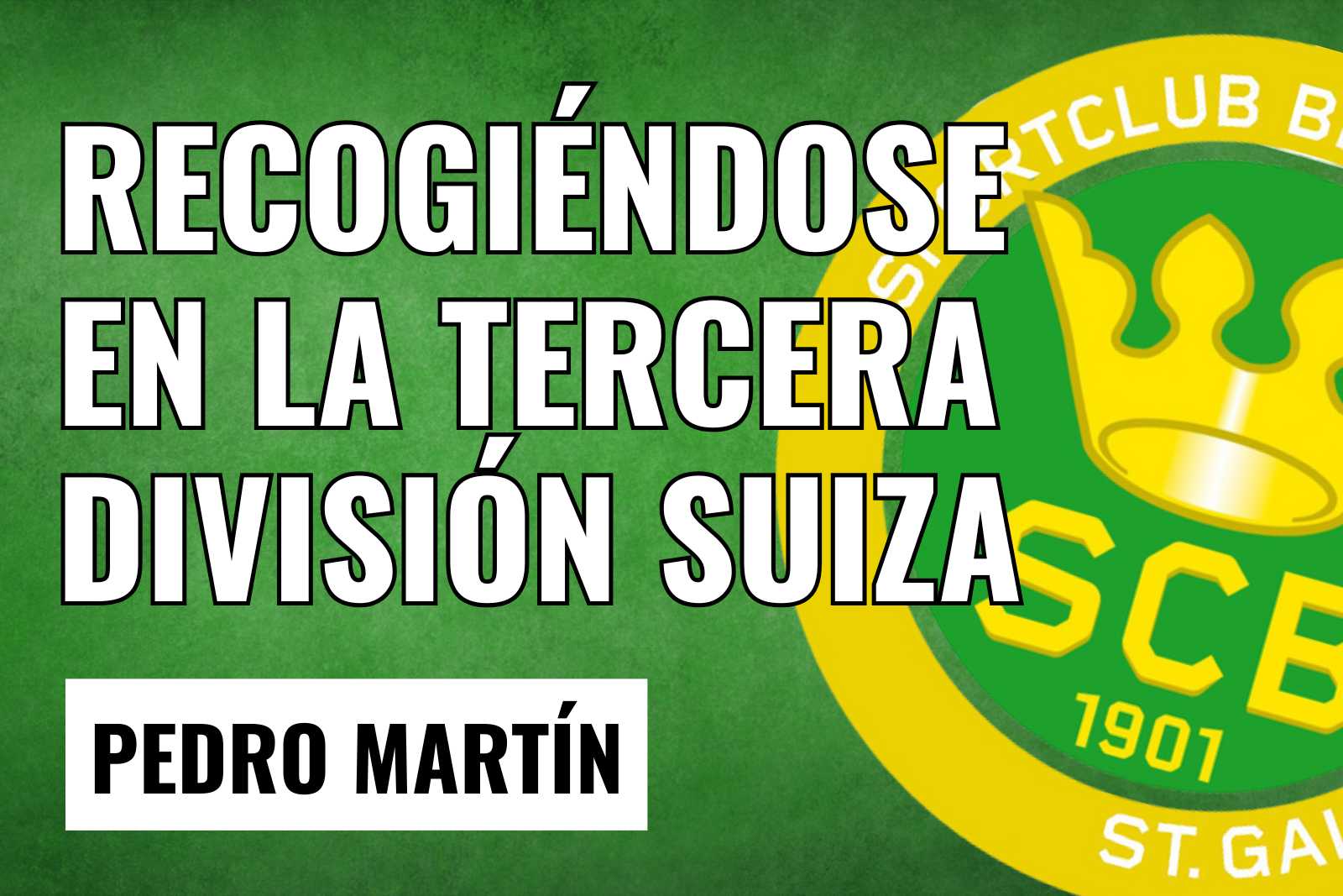Pedro Martín Recogiéndose en la Tercera División Suiza
